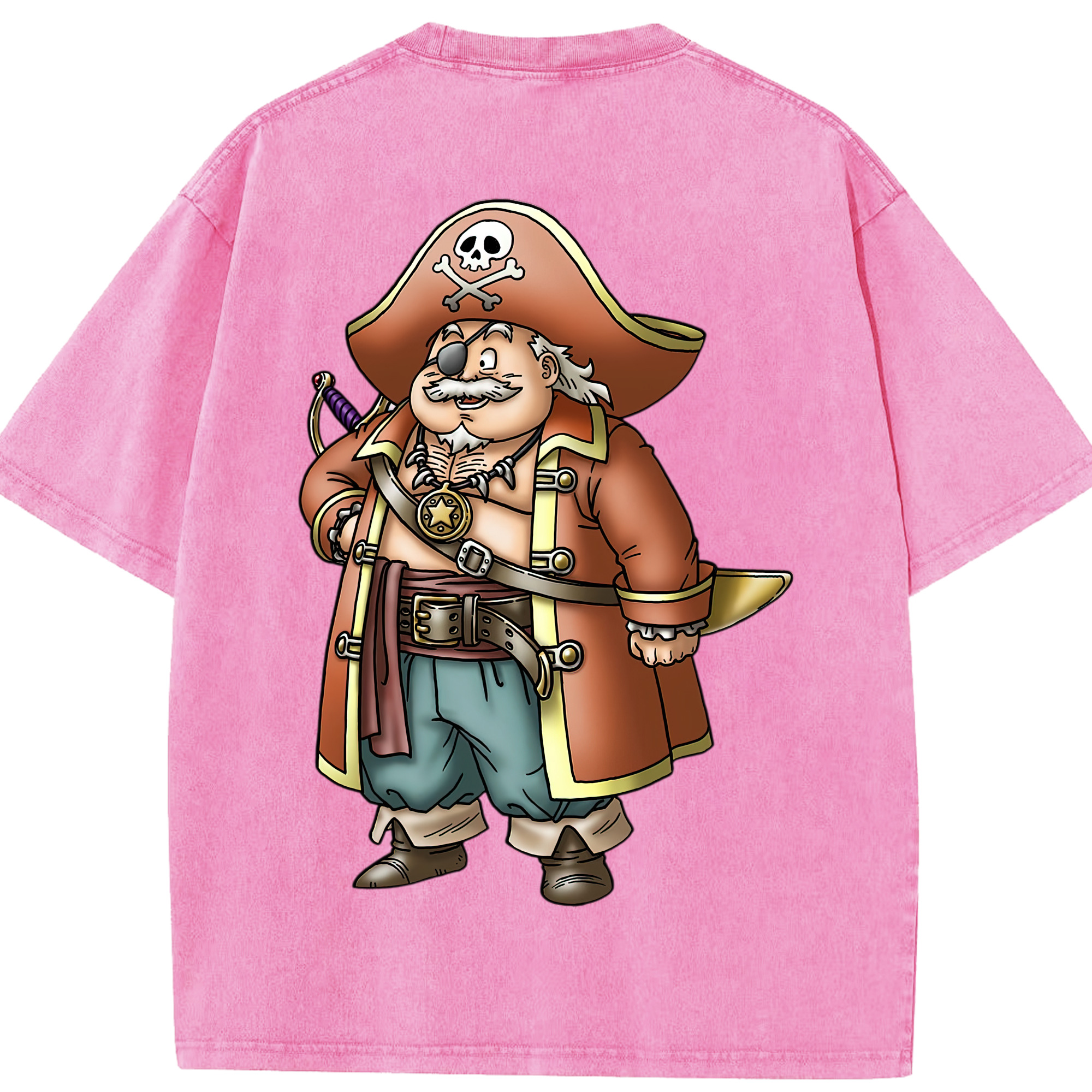 （画像用） ドラゴンクエスト Doragon Kuesuto Dragon Quest 綿100% ヴィンテージ風 半袖Tシャツ（背面プリント）